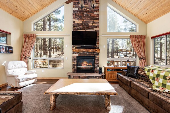 Smart-TV, Kamin, Videospiele, DVD-Player