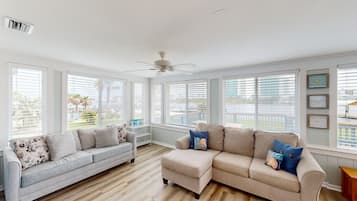 65-inch flat-screen TV with digital channels, TV