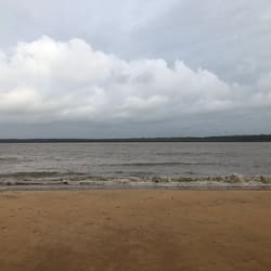 On the beach, white sand