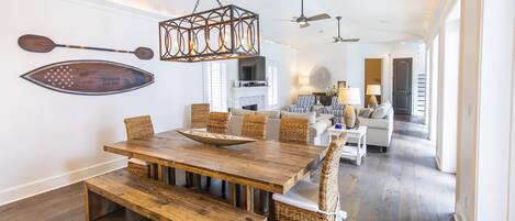 TV, fireplace, DVD player, video library