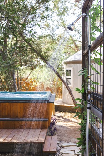 The Macaw Yurt at Camposanto ATX Glamping on Lake Travis