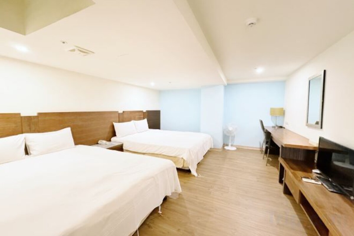 Desk, free WiFi, bed sheets