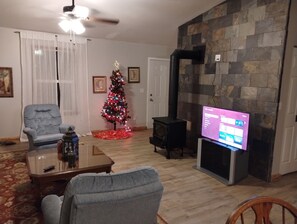 TV connectée, cheminée