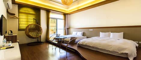 Premium bedding, down duvets, pillow-top beds, individually decorated