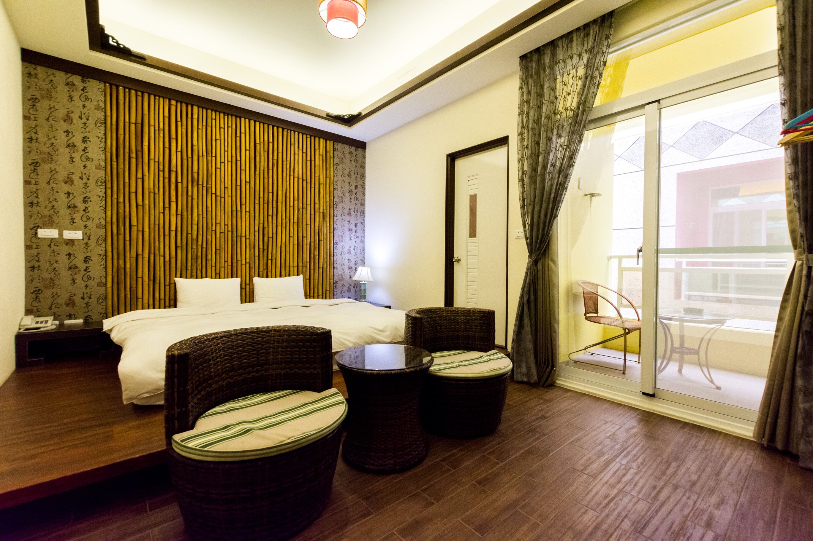 Premium bedding, down comforters, pillowtop beds, individually decorated