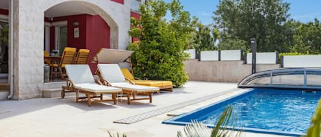 Family Apartment, Multiple Bedrooms (Apartment Ayni With Private Pool) | Pool | Outdoor pool, a heated pool