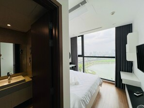 Luxury-Apartment, 2 Schlafzimmer | 1 Schlafzimmer, Bettwäsche aus ägyptischer Baumwolle