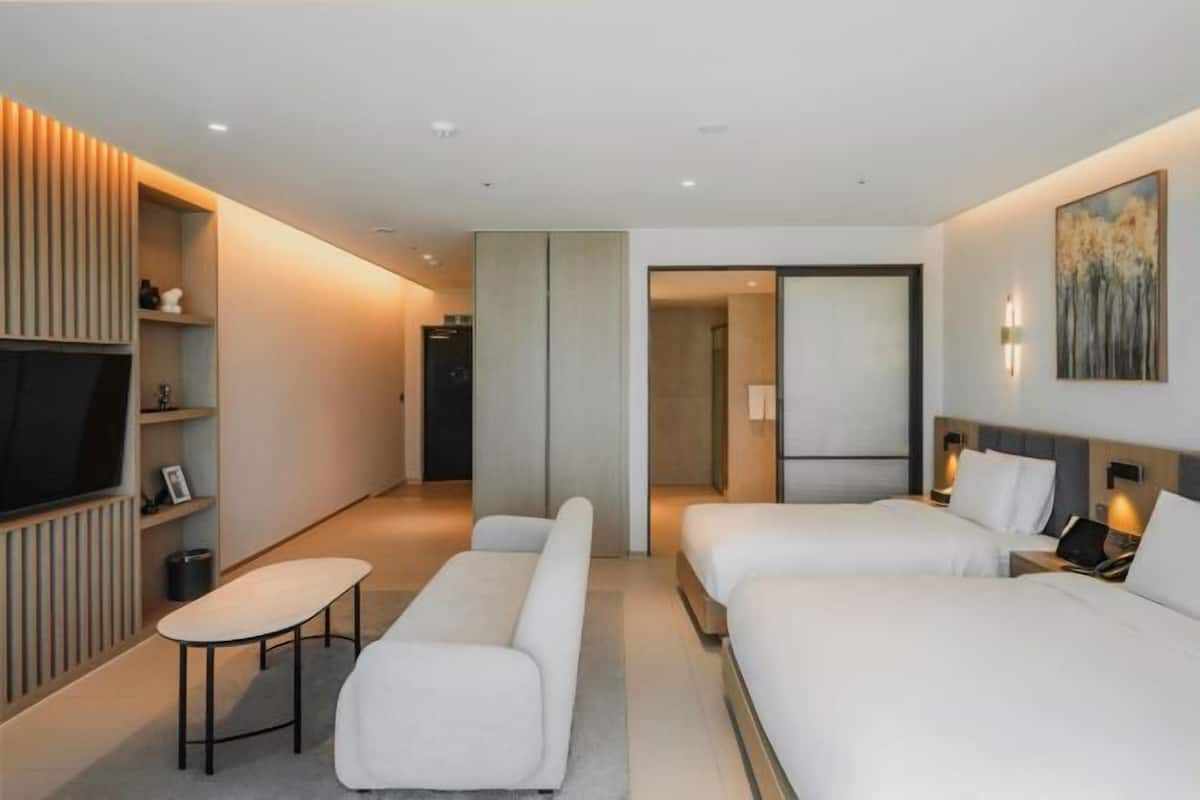 Luxe beddengoed, geluiddichte muren, gratis wifi