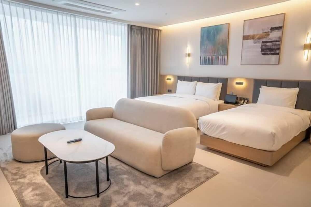 1 kamar tidur, selimut bulu angsa, kedap suara, dan Wi-Fi gratis