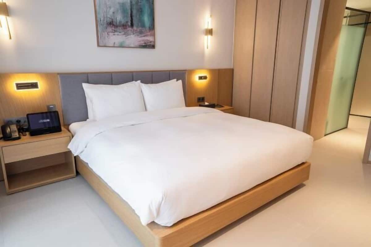 1 kamar tidur, selimut bulu angsa, kedap suara, dan Wi-Fi gratis