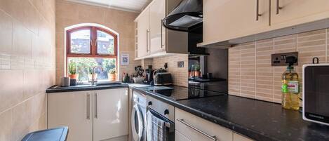 Microwave, dining tables