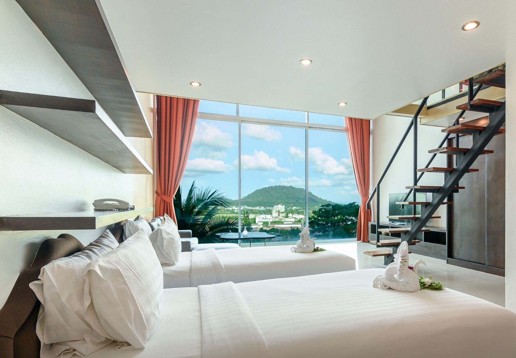 Family Studio, Multiple Beds, City View | In-room safe, individually furnished, iron/ironing board, free WiFi