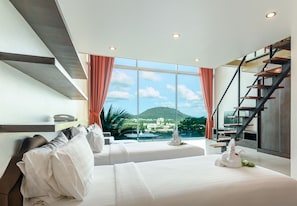 Family Studio, Multiple Beds, City View