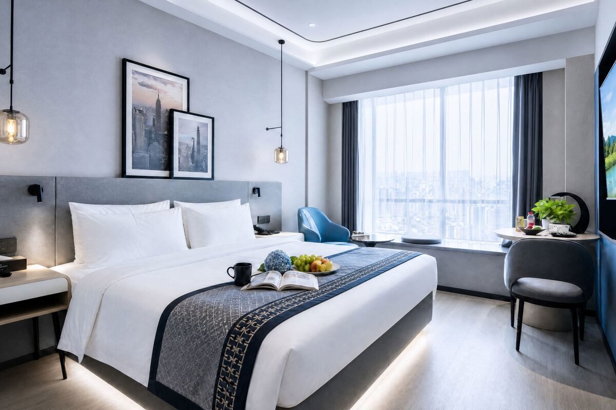 Blackout curtains, soundproofing, iron/ironing board (on request)