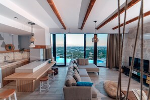 Grande Villa | Living area | 120-cm LCD TV with satellite channels - Fortunella Villas (Finike)