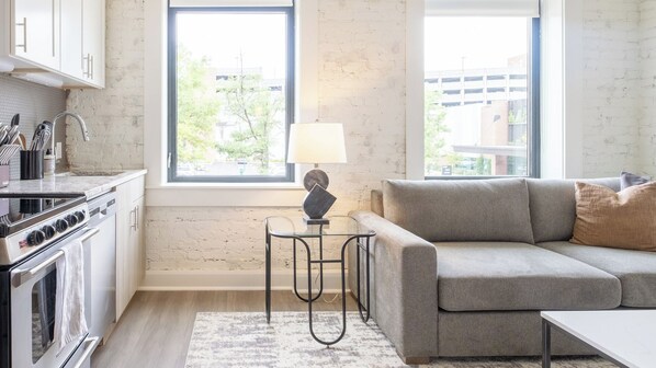 Fridge, dining tables