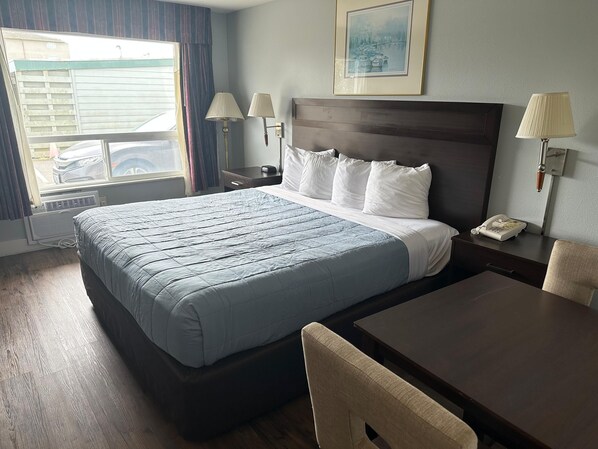 Blackout curtains, iron/ironing board, free WiFi, bed sheets