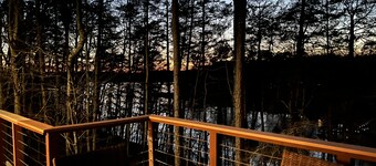 Modern pet friendly home w/ covered dock near Lake Lanier Olympic Park