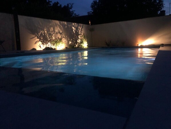 A heated pool
