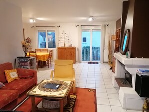 TV, books, music library