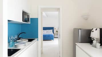 Leilighet – city | Eget kjøkken | Kjøleskap, mikrobølgeovn, kokeplater og espressomaskin