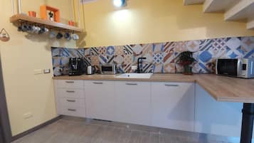 Fridge, microwave, dishwasher, espresso maker