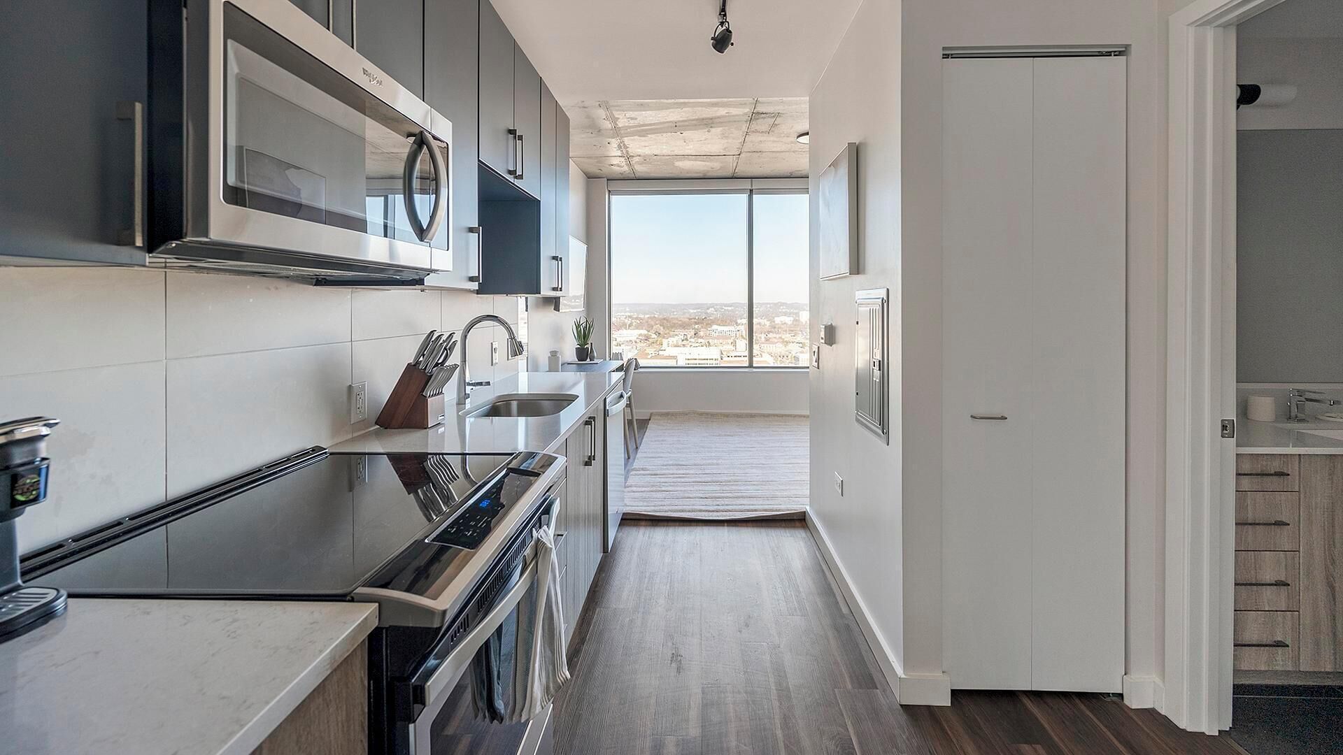 Fridge, dining tables