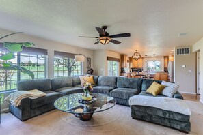 Smart TV, fireplace, video games, foosball