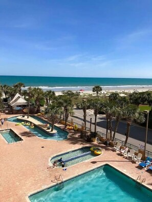 Pool - Cozy 1-bedroom condo in excellent Myrtle Beach with AC, fitness room, WiFi (Myrtle Beach)