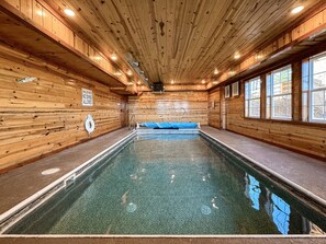 Indoor pool, a heated pool