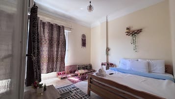 2 bedrooms, in-room safe, soundproofing, iron/ironing board