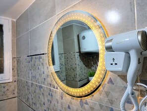 Free toiletries, hair dryer, bathrobes, bidet