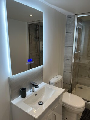 Departamento | Baño | Regadera, toallas, papel de baño 