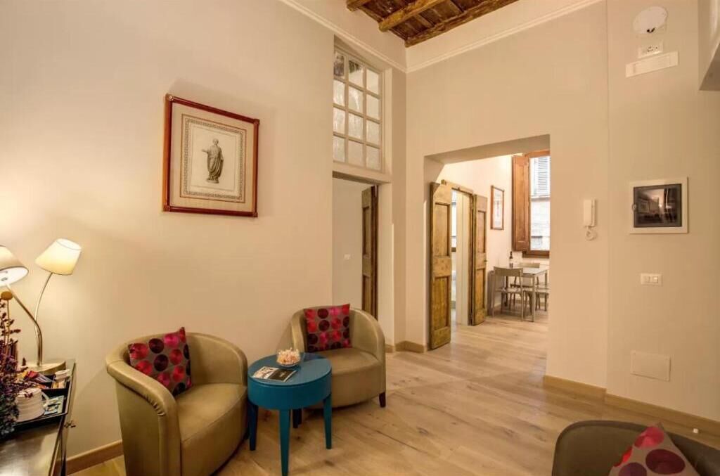 Deluxe Apartment | Living area | 30-inch LCD TV with digital channels