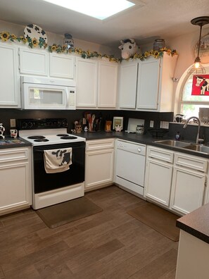 Fridge, microwave, oven, stovetop - The Live Oak Home: private area with song birds, wildlife and bright stars. (Salado)