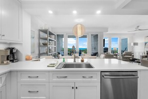 Fridge, microwave, oven, stovetop - Watersound Waves B108-Sleeps 6-Gulf Views (WaterSound Beach)