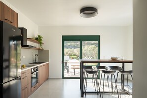 Fridge, oven, stovetop, dishwasher