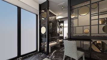 Ducha, artículos de tocador gratuitos, secador de pelo, batas