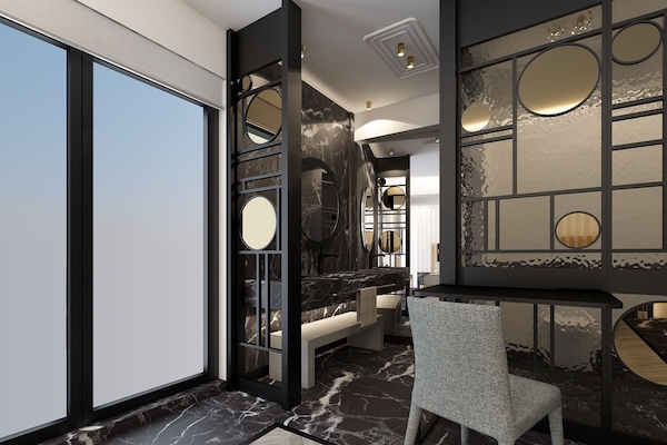 Maison Suite with Balcony and Hot tub | Bathroom | Shower, free toiletries, hair dryer, bathrobes