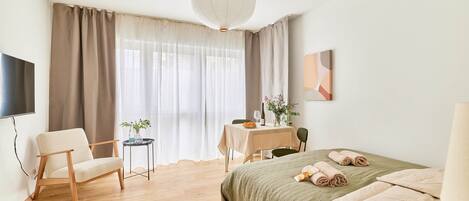 1 多间卧室、熨斗/熨衣板、免费 WiFi、床单