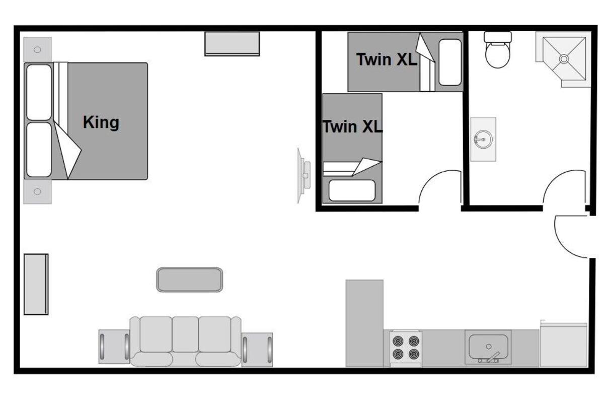 Eenvoudig huisje | 2 slaapkamers, gratis wifi