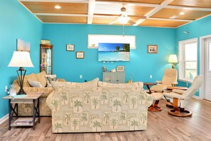 House, Multiple Beds (Dolphin Daze Beach House) | Living area - Dolphin Daze Beach House (Port St. Joe)