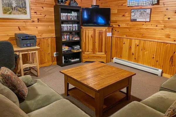 Smart-TV, Kamin, Videospiele, DVD-Player