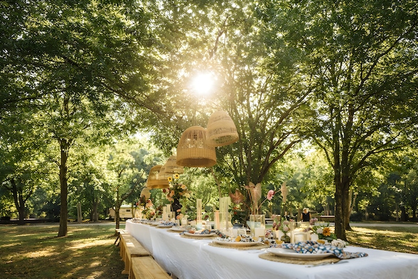 Área externa para casamento