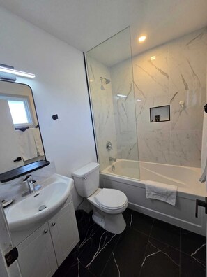 Free toiletries, hair dryer, towels, soap