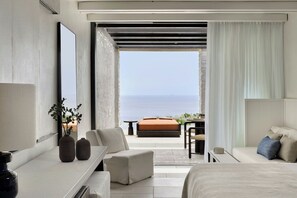Junior Suite, 1 Bedroom, Non Smoking, Sharing Pool | Egyptian cotton sheets, premium bedding, pillowtop beds, minibar - Odera, Tinos, Autograph Collection (Tinos)