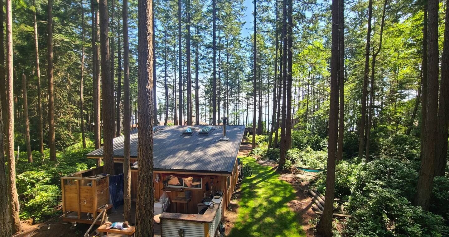 Eagle eye view of Highwater Cabin