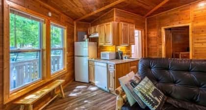 Tree House Deluxe Cabin w/bath - Glamping with real trees growing in the center of the cabin!