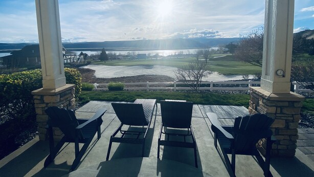 Terrace/patio - A08-Sharp River/Golf Course view near pool/hot tub (Quincy)
