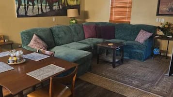 Smart TV, DVD player, books
